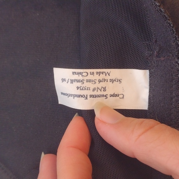 Crepe Suzette Retro Open Bottom Girdle black small - Picture 3 of 4